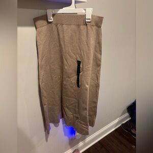 This skirt is sweater material, great for a holiday party.